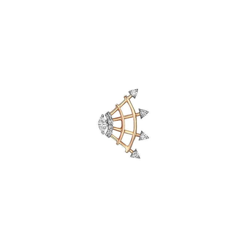 Diamond Rail Stud Earring