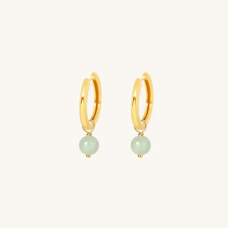 Carter Burma Jade Hoops - Stone of Heaven