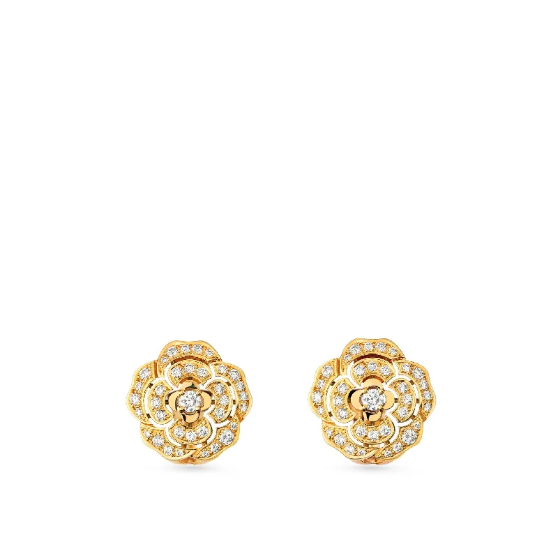 Bouton de Camélia Earrings