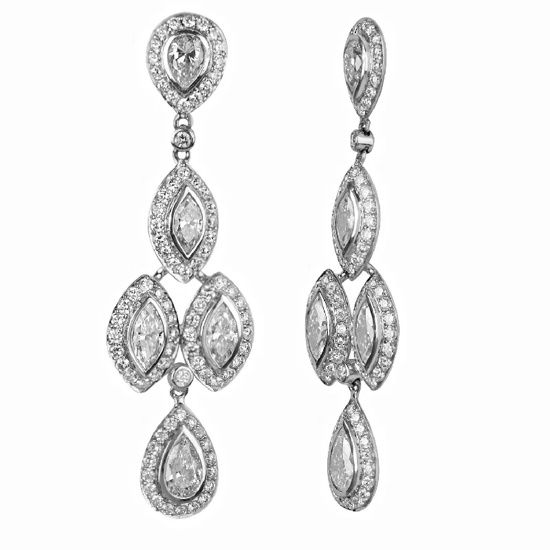 Drop Earrings with Diamonds