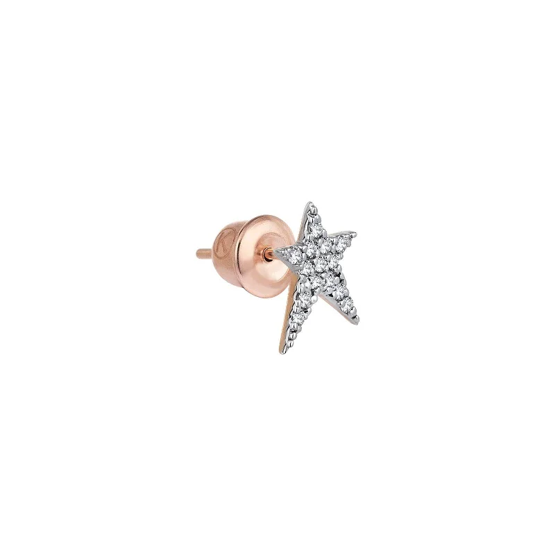 Maxi Pave Struck Star Stud Earring