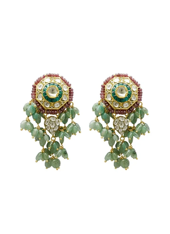 Malishka Polki Long Earrings