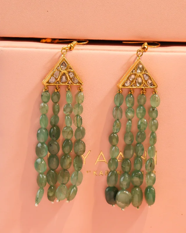 Megha Polki Long Earrings