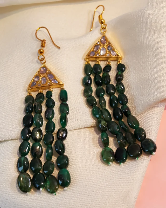 Megha Polki Long Earrings