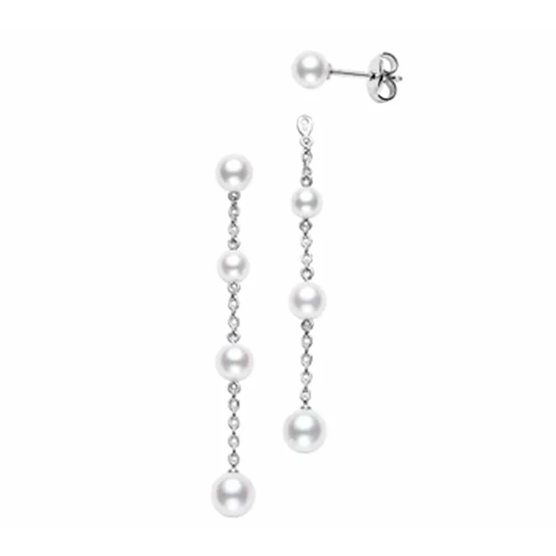 Pearl 18K White Gold Classic Earrings