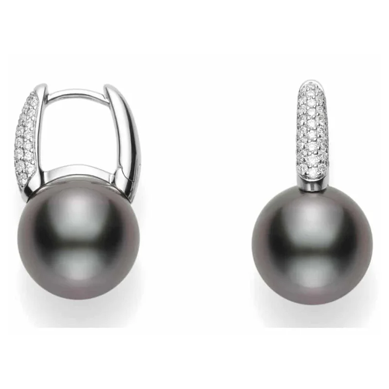 Mikimoto Pearl 18K White Gold Classic Earrings PEA871BDW