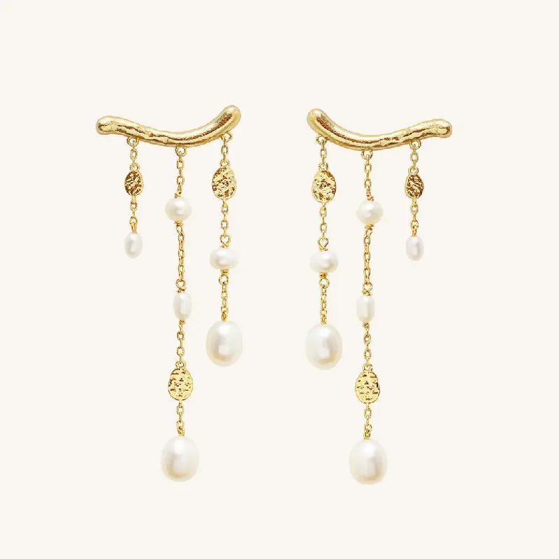 Pearl Waterfall Earrings