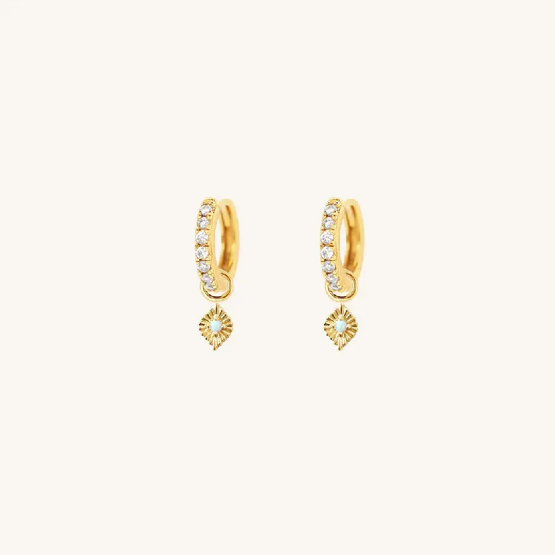 Pillar Crystal Hoops