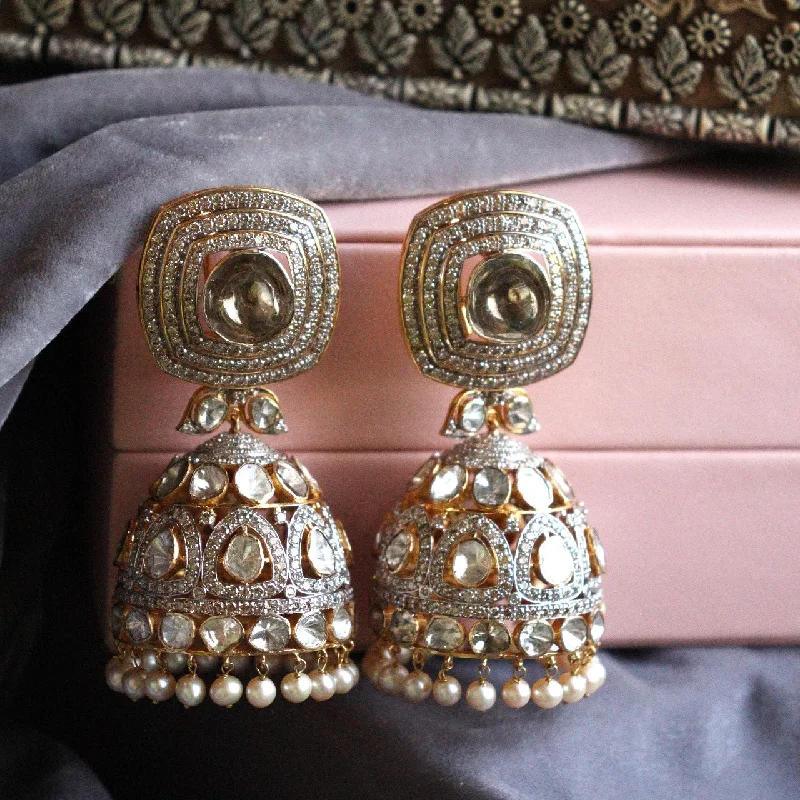 Samiksha Polki And Diamond Jhumkas