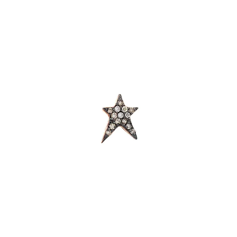 Mini Pave Struck Star Stud Earring