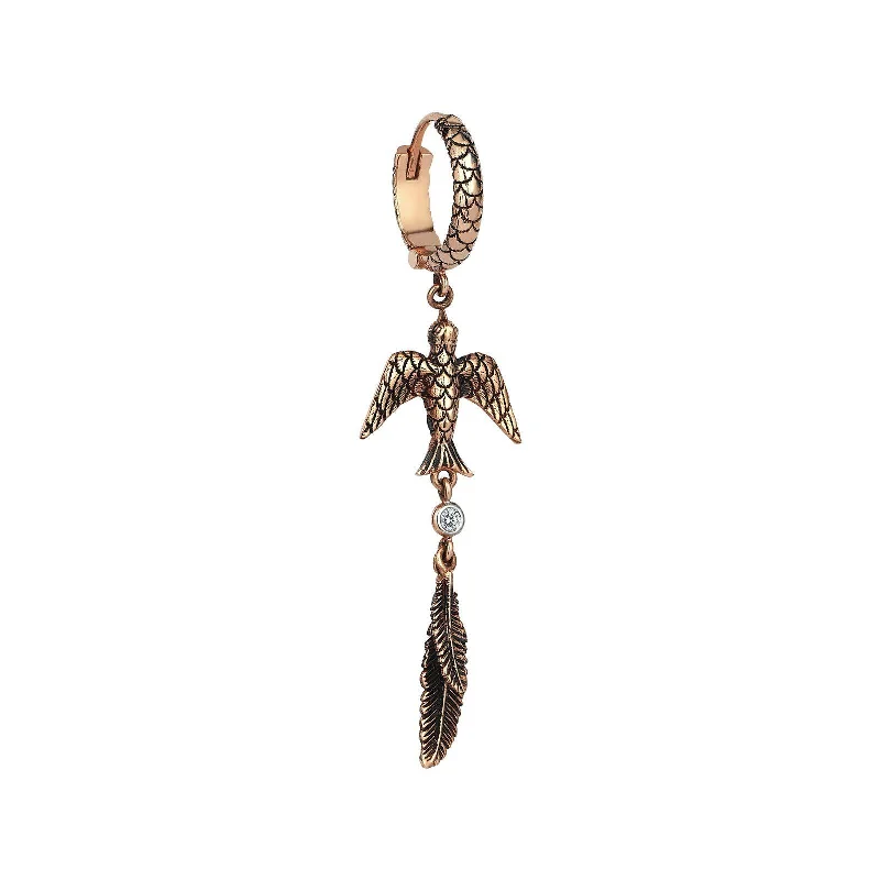 Sparrow Feather Earring