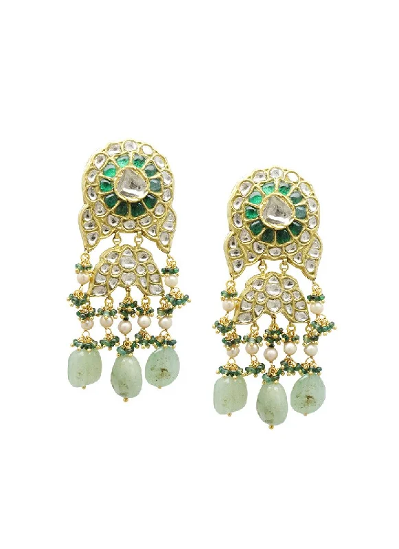 Yashita Polki Long Earrings