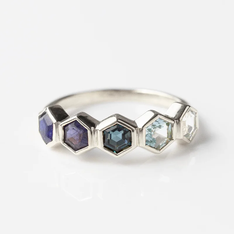 Stevie Ombre Hexagon Ring