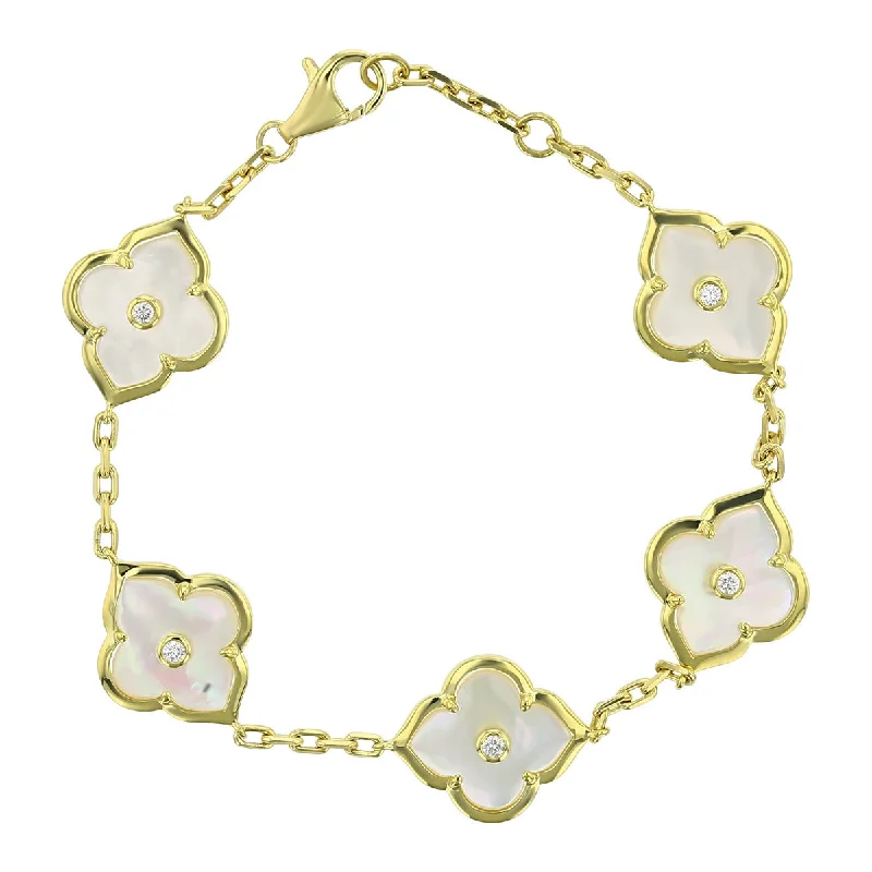 Gold and Diamond Les Fleurs Bracelet