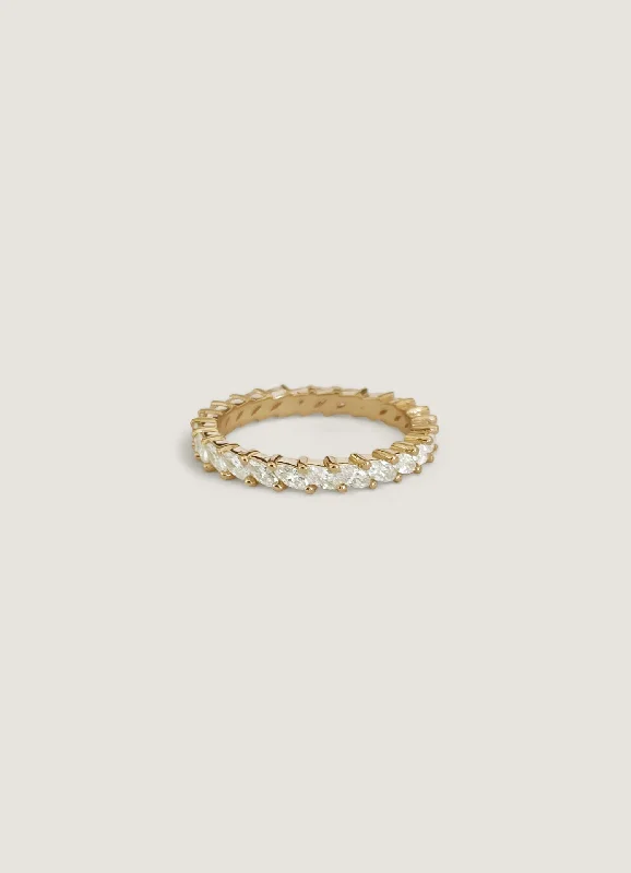 Petite Marquise Eternity Ring White Gold