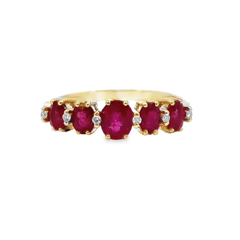 Yellow Ruby and Diamond Fashion Ring