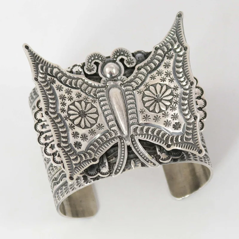 Silver Butterfly Cuff