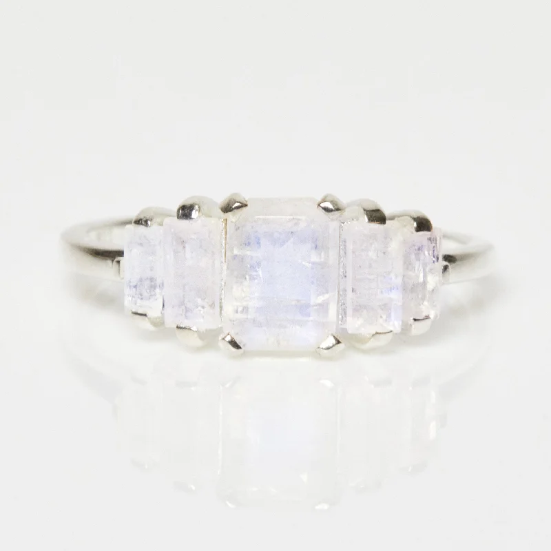 Moonstone Deco Ring