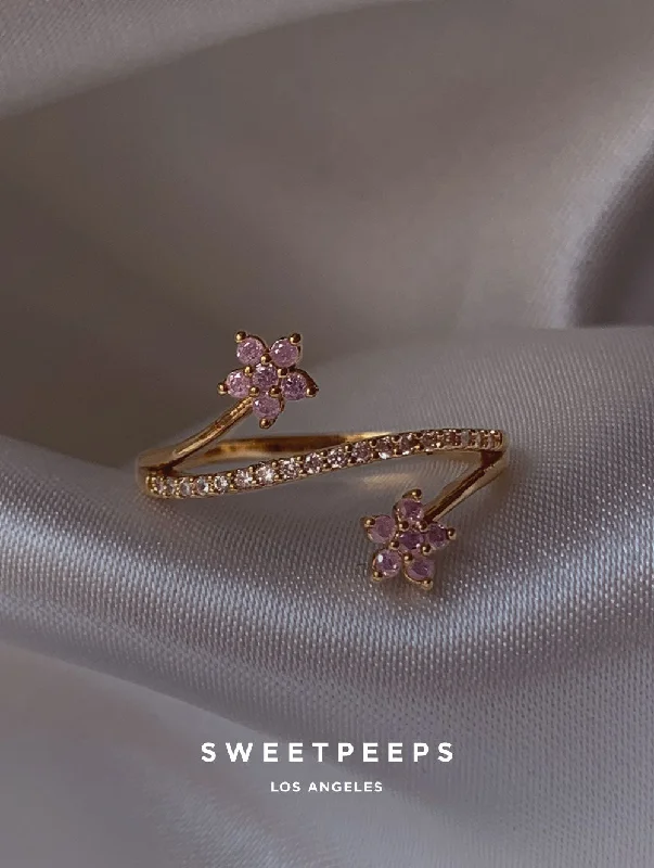 Sutton Floral Wrap Ring