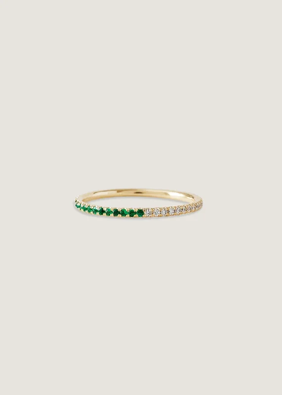 Two In One Pavé Ring Emerald