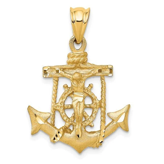 14Ky Gold Mariner's Cross Pendant