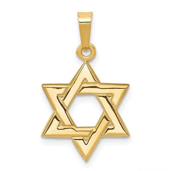 14KY Gold Star of David Pendant