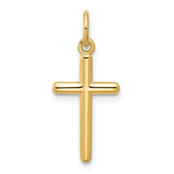 14KY Polished Cross Pendant