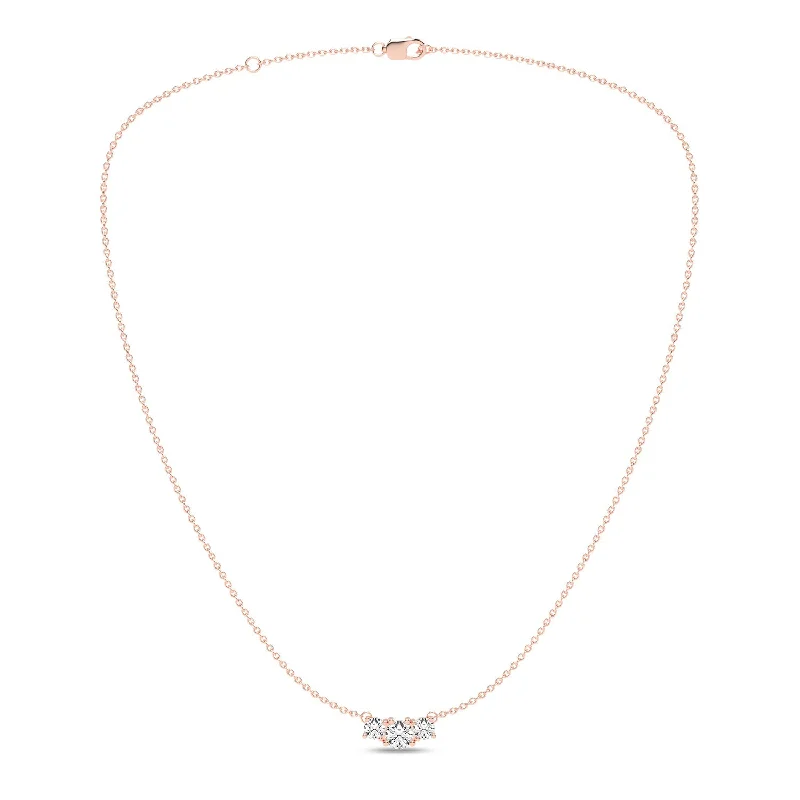 3-Stone Diamond Necklace