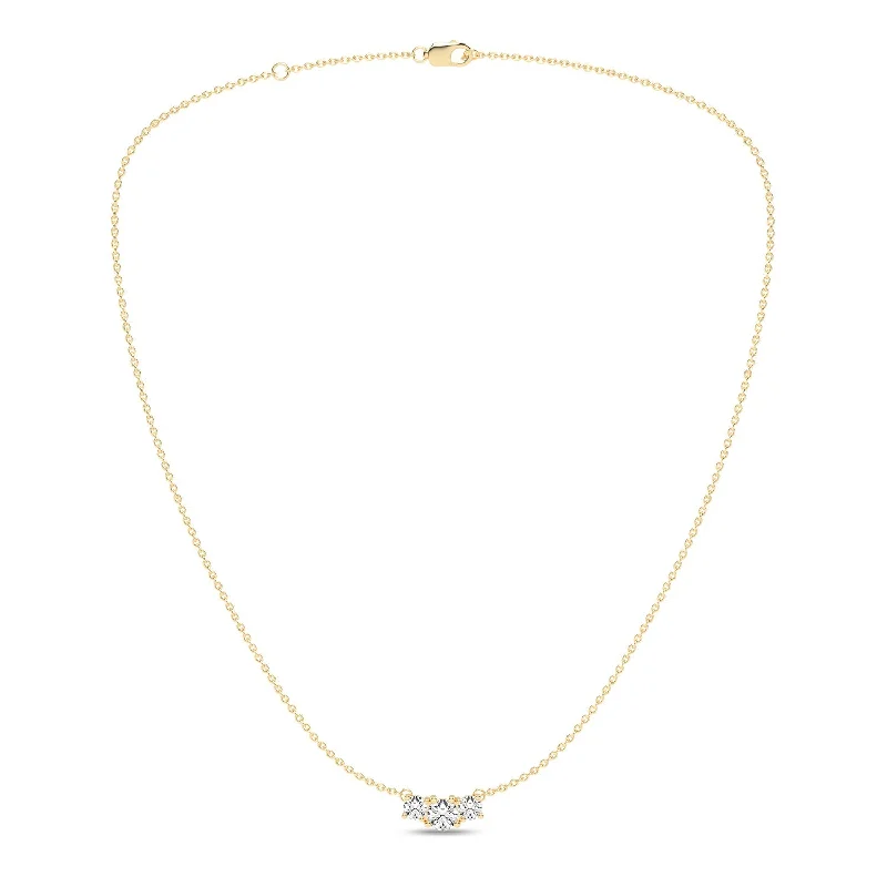 3-Stone Diamond Necklace