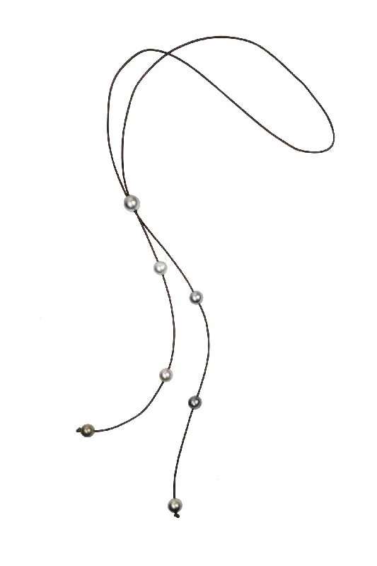 Bolo Cascade Necklace, Tahitian