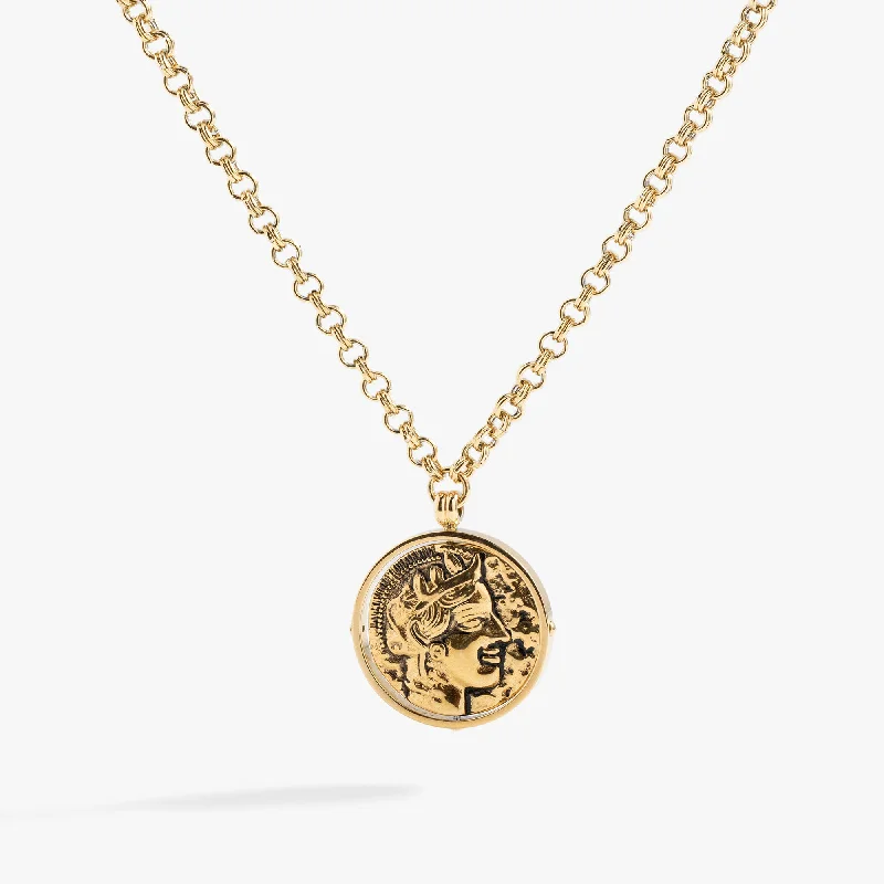 Coin Spinner Pendant Necklace