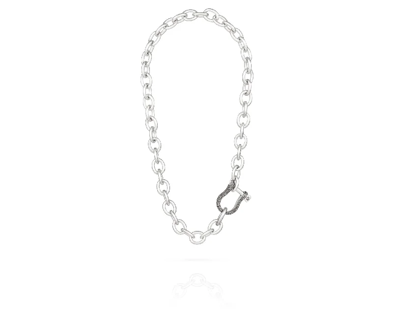 Shackle Chain Necklace | Diamond