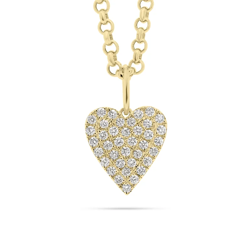 Full Cut Diamond Classic Heart Pendant