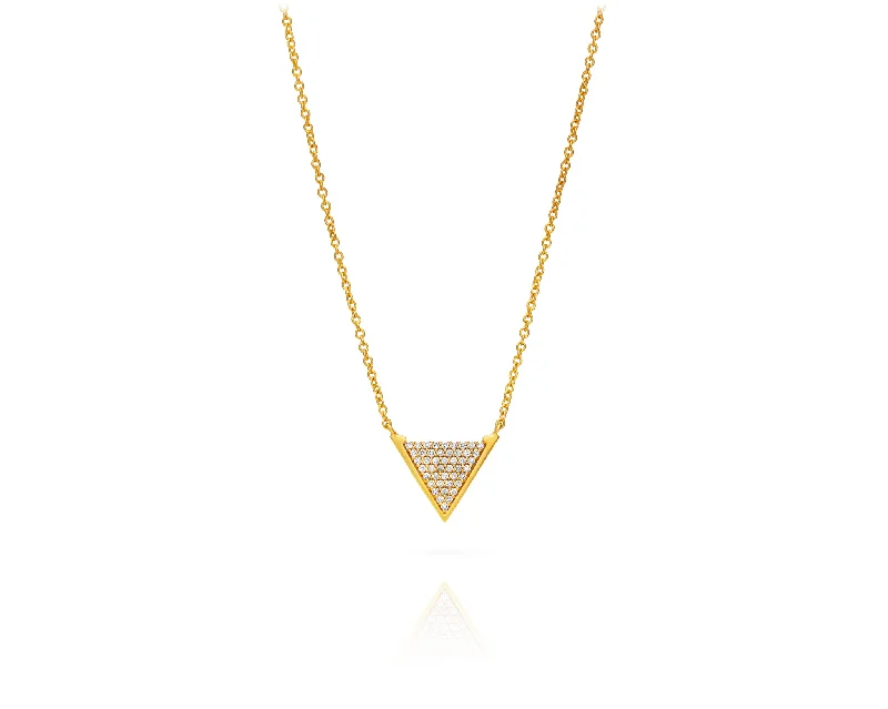 Diamond Triad Necklace | Gold