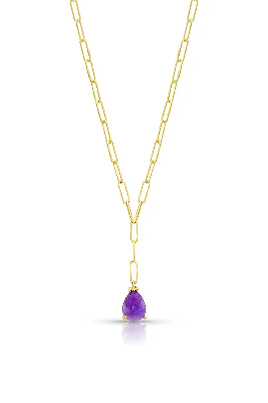 Gemdrop Amethyst Lariat Necklace - available on special order