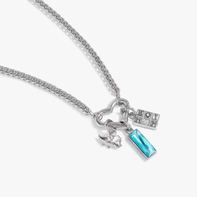 Boy Mom Interchangeable Charm Necklace