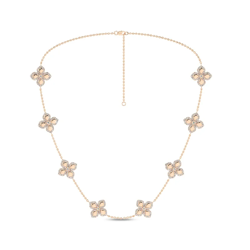 La Fleur Diamond Contour Stationed Necklace