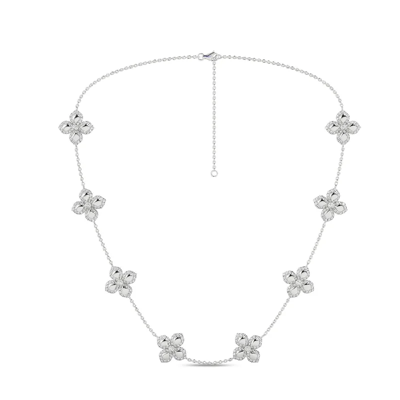 La Fleur Diamond Contour Stationed Necklace