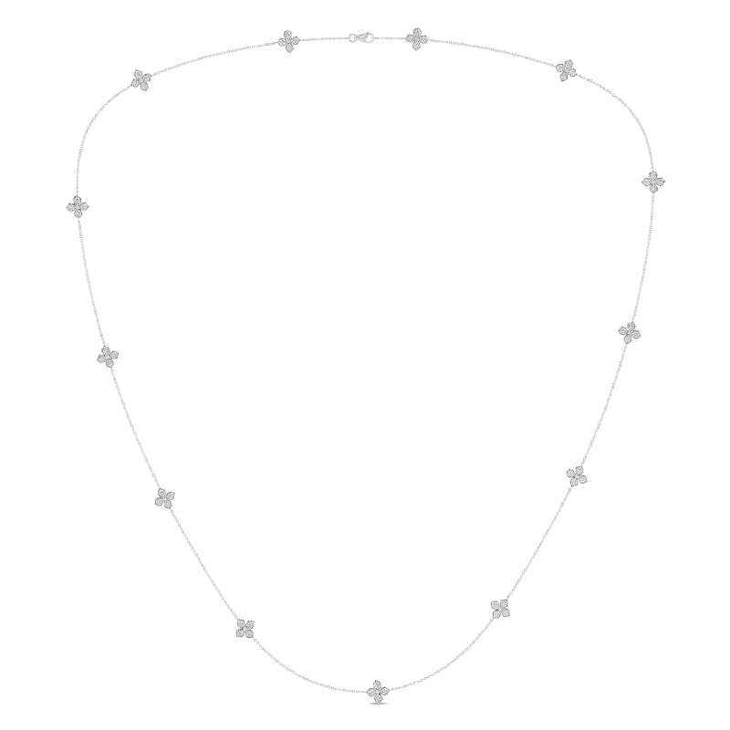 La Fleur Petite Diamond Radiant Stationed Necklace