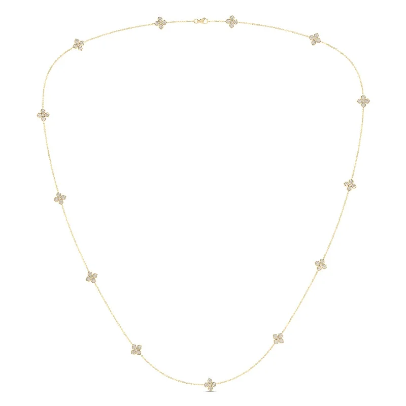 La Fleur Petite Diamond Radiant Stationed Necklace