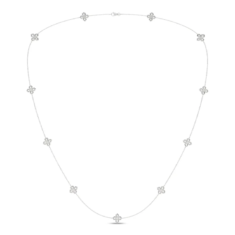 La Fleur Petite Diamond Silhouette Stationed Necklace