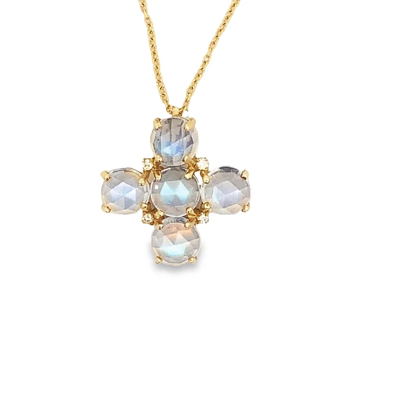 Moonstone Cross Necklace