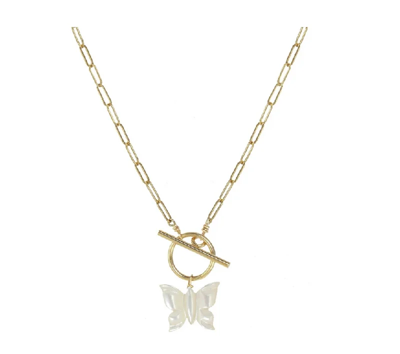 MOP Butterfly Necklace