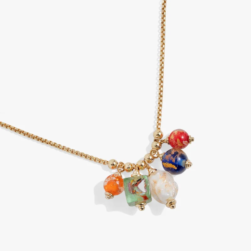 Murano Beads Slider Necklace