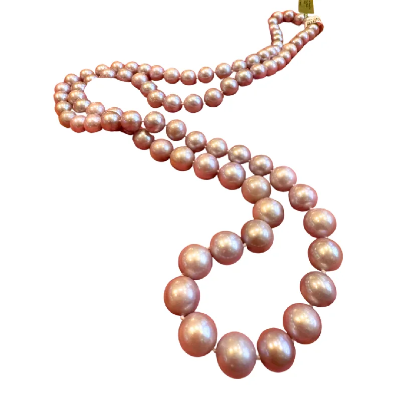 Pink Long Pearl Necklace