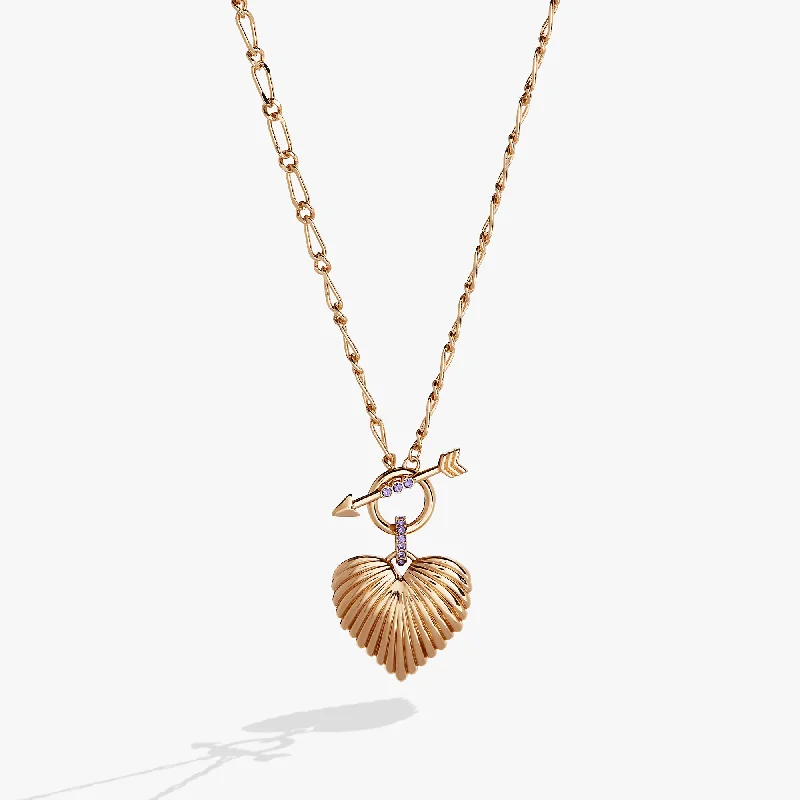 Puffy Heart Toggle Necklace