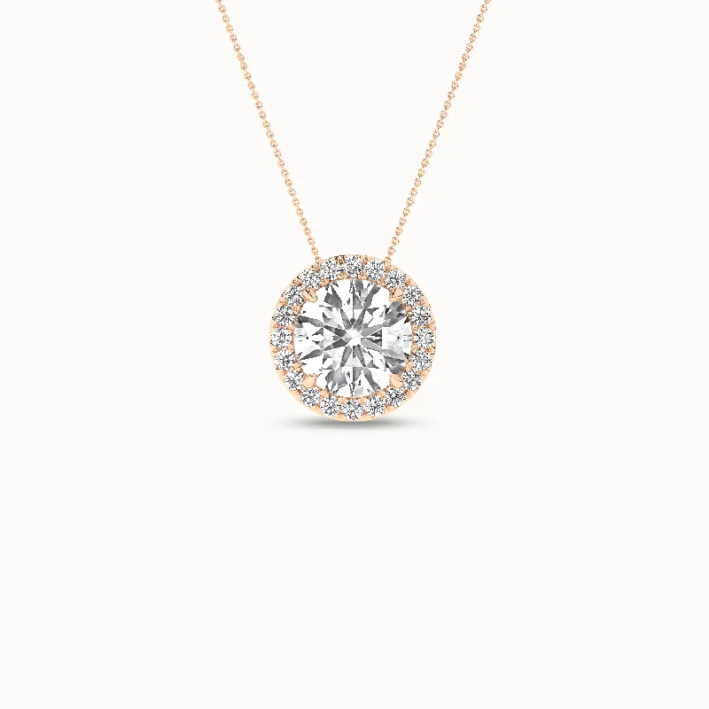 Round Halo Pendant