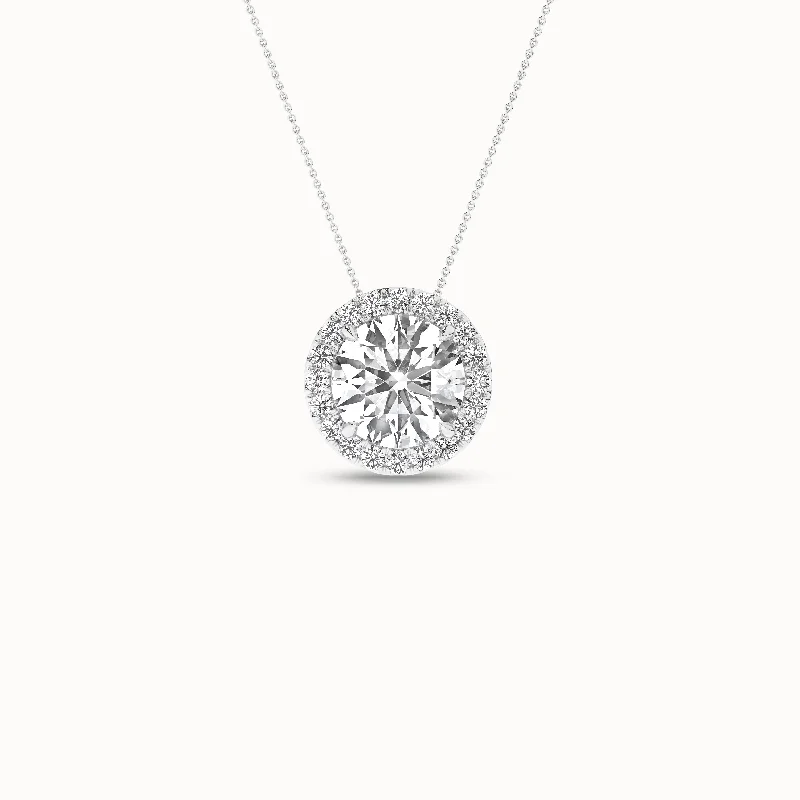 Round Halo Pendant