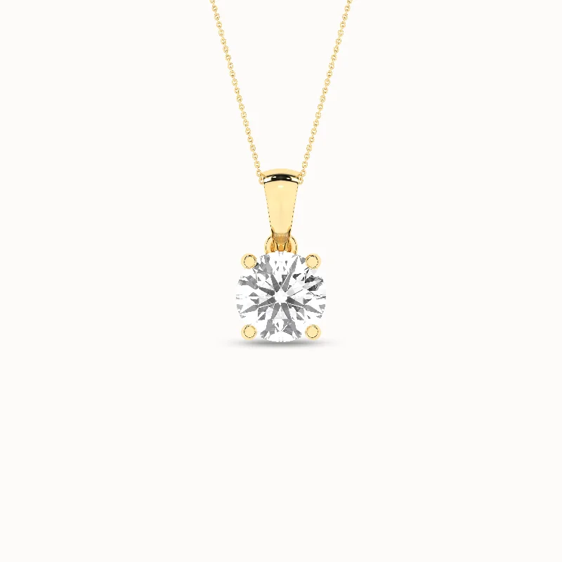 Round Solitaire Pendant