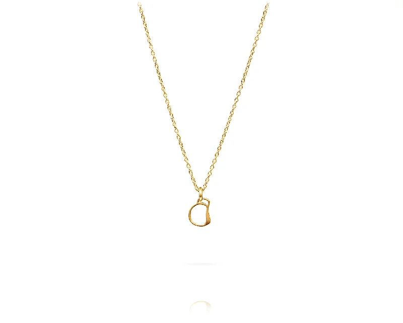 Small Cheval Bit Charm Necklace | Gold